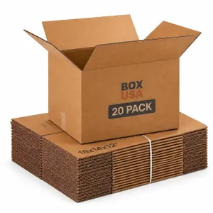 BOX USA Medium Moving Boxes 18x14x12 20-Pack