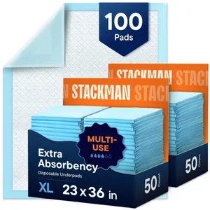 Stack Man 23x36 Incontinence Underpads 100-Pack