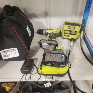 Ryobi Drill, Charger & Foot Pedal
 UNRESERVED