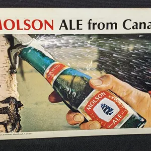 TOC TIN BEER SIGN MOLSON ALE FROM CANADA