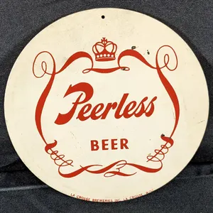 MASONITE SIGN PEERLESS BEER LA CROSSE WISCONSIN