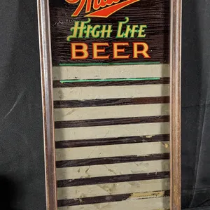 RPOG GLASS MENU BOARD SIGN MILLER HIGH LIFE BEER