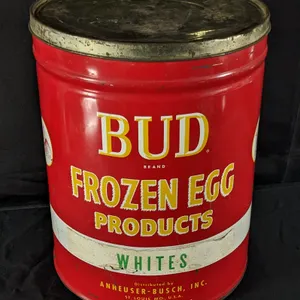 30# TIN CAN ANHEUSER BUSH BUD FROZEN EGG PRODUCTS ST LOUIS MO