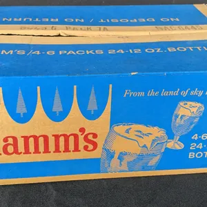 EMPTY HAMMS BEER 4-6 PACK BOTTLES CASE