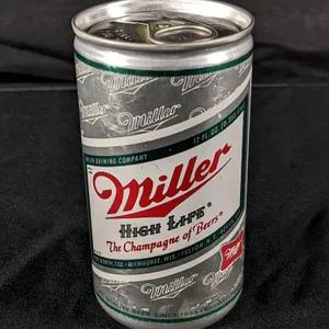 TEST CAN PULL TAB MILLER HIGH LIFE BEER MILWAUKEE SILVER