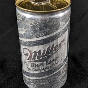 TEST OR DEFECT CAN PULL TAB MILLER HIGH LIFE BEER MILWAUKEE SILVER