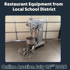 Don't Miss Out on Restaurant Equipment from Local School District Auction