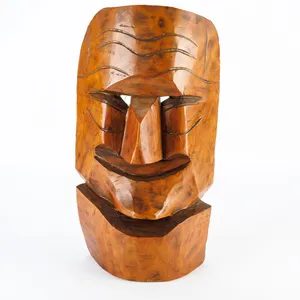 Large Wooden Decorative African Tiki Mask