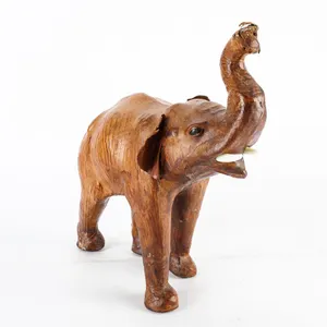 Leather Elephant Sculpture