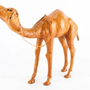 Vintage Leather Camel Sculpture