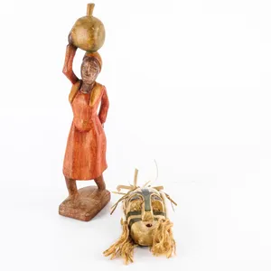 Two Vintage African & Tribal Folk Art Wood Sculptures!