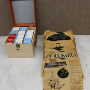 Vintage Vinyl Records and Slides in Storage