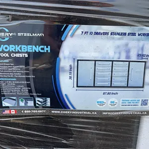 NEW/UNUSED STEELMAN 7' 10 DRAWER STAINLESS STEEL WORKBENCH