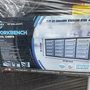 NEW/UNUSED STEELMAN 7' 20 DRAWER STAINLESS STEEL WORKBENCH