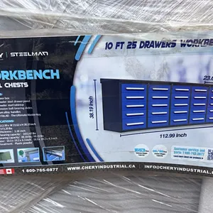 NEW/UNUSED STEELMAN 10' 25 DRAWER 2 CABINET WORKBENCH
