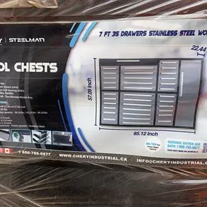 NEW/UNUSED STEELMAN 7' 35 DRAWER 4 CABINET WORKBENCH
