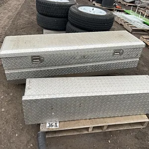 2 - ALUMINUM CHECKER PLATTED TOOL BOXES
