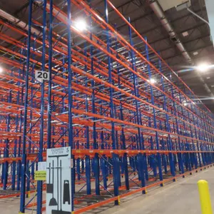 Lot -(18) Sections of Pallet Racking -  (252) 4" x 96" Beams, (19) 42" x 32' Uprights (Note - 1 of the sections is only 4').