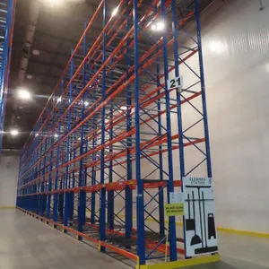 Lot -(18) Sections of Pallet Racking -  (252) 4" x 96" Beams, (19) 42" x 32' Uprights (Note - 1 of the sections is only 4').