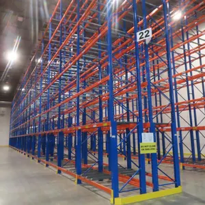 Lot -(18) Sections of Pallet Racking -  (252) 4" x 96" Beams, (19) 42" x 32' Uprights (Note - 1 of the sections is only 4').