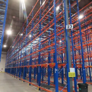 Lot -(18) Sections of Pallet Racking -  (252) 4" x 96" Beams, (19) 42" x 32' Uprights (Note - 1 of the sections is only 4').