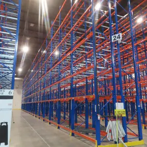 Lot -(18) Sections of Pallet Racking -  (252) 4" x 96" Beams, (19) 42" x 32' Uprights (Note - 1 of the sections is only 4').