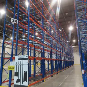 Lot -(18) Sections of Pallet Racking -  (252) 4" x 96" Beams, (19) 42" x 32' Uprights (Note - 1 of the sections is only 4').