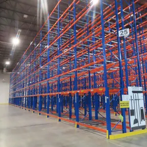 Lot -(18) Sections of Pallet Racking -  (252) 4" x 96" Beams, (19) 42" x 32' Uprights (Note - 1 of the sections is only 4').