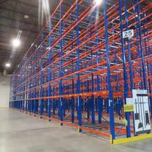 Lot -(18) Sections of Pallet Racking -  (252) 4" x 96" Beams, (19) 42" x 32' Uprights (Note - 1 of the sections is only 4').