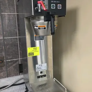 Bunn SINGLE SH DBC, 120/240V FLX single brew coffee maker. Features stainless steel construction, Digital Brewer Control, hot water dispenser faucet, 