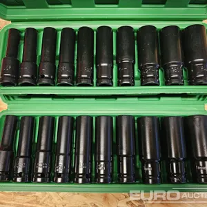 Unused 10Pcs 1/2" Deep Impact Socket Set (10mm-24mm) (2 of) 