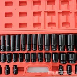 Unused 35Pcs 1/2" Deep & Shallow Impact Socket Set (8mm-32mm) 