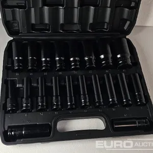Unused 20Pcs 1/2" Deep Impact Socket Set (8mm-32mm) 