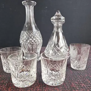 7-Piece Set - Cut Glass Decanter Set With Tumblers