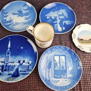 B&G Royal Copenhagen Christmas Plates, Souvenir Plate, and King's China Mug