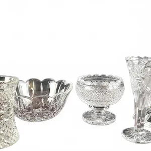 5-Piece Set - Cut Crystal Vases, Bowls and Stemware