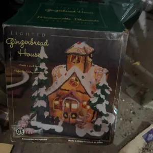 Lighted Gingerbread House Holiday Decoration
