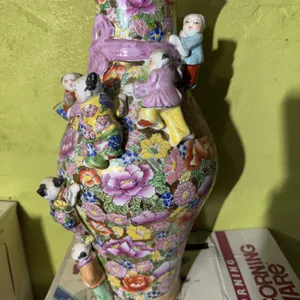 Chinese Famille Rose Porcelain Vase With Children Motif