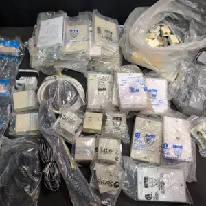 Bucket of Assorted Electrical and Telephone Supplies