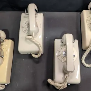 4 Northern Electric Wall-Mount Rotary Dial Telephones