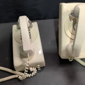 Northern Electric Beige Rotary Wall Telephones