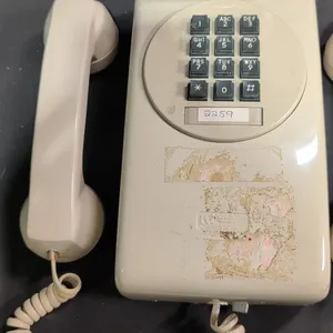 3 Beige Northern Telecom Wall Telephones With Keypad Assembly