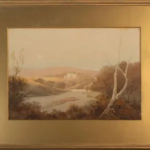 H. RUHAM "BARDEN TOWER" WATERCOLOR