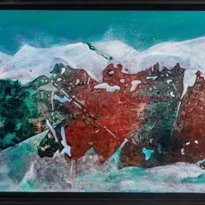 SHIRLEY MANCINO "SEAMELT"  ACRYLIC PAINTING