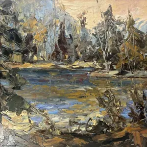 CANADIAN SCHOOL NORTHERN LANDSCAPE OIL PAINTING