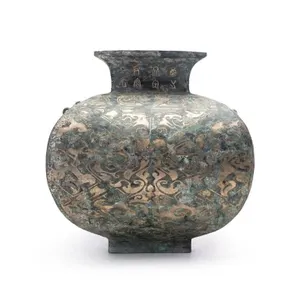 CHINESE BRONZE SQUARE FANG HU VASE