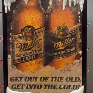 Plastic Light Up Miller Genuine Draft Sign. New