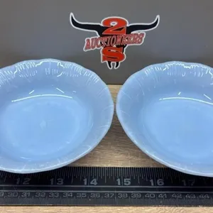 2 Pyrex Delphite Berry Bowls.