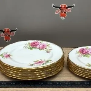 18 Pieces Royal Albert American Beauty China.