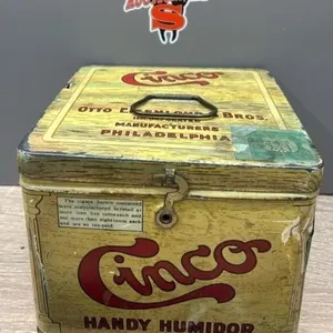Cinco Handy Humidor Cigar Tin.
